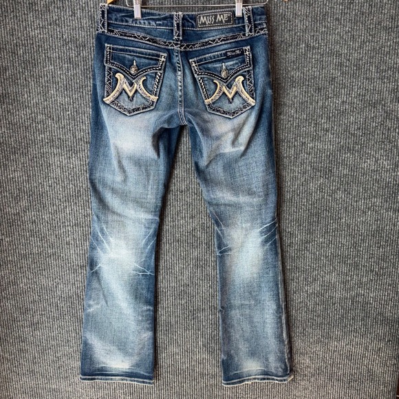 Miss Me Jeans 27 Easy Boot Buckle Exclusive Y2K Bling M Series Rhinestone - Picture 6 of 10